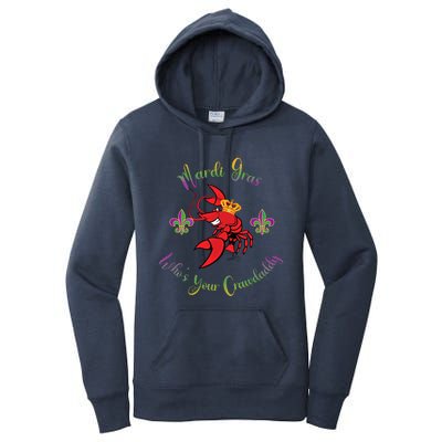 Whos Your Crawdaddy Crawfish Jester Mardi Gras Parade Gift Women's Pullover Hoodie