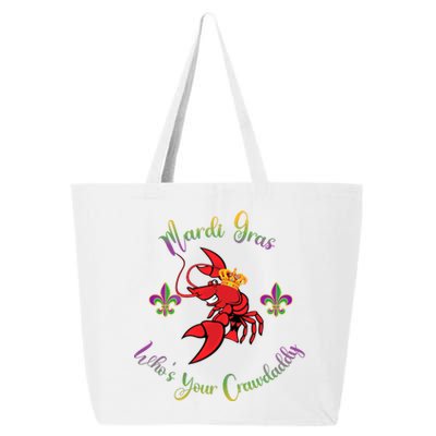 Whos Your Crawdaddy Crawfish Jester Mardi Gras Parade Gift 25L Jumbo Tote