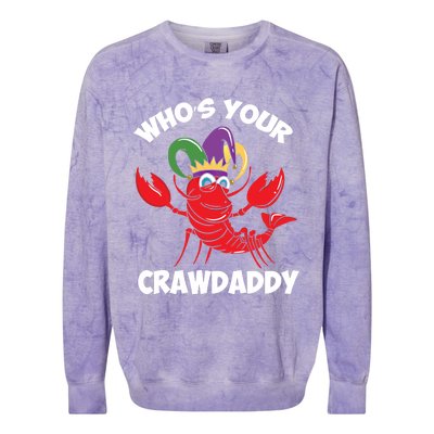 Who's Your Crawdaddy Gift Colorblast Crewneck Sweatshirt