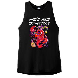 Whos Your Crawdaddy Gift For Funny Mardi Gras Crawfish Gift Ladies PosiCharge Tri-Blend Wicking Tank