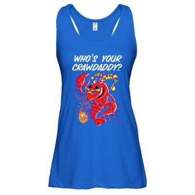 Whos Your Crawdaddy Gift For Funny Mardi Gras Crawfish Gift Ladies Essential Flowy Tank