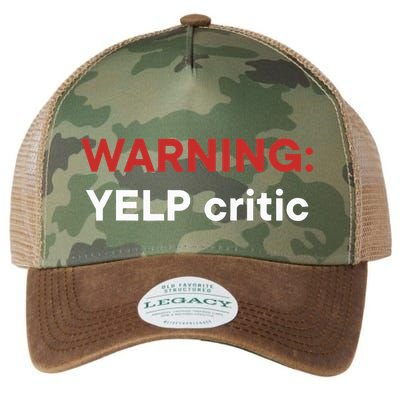 Warning Yelp Critic Funny Legacy Tie Dye Trucker Hat