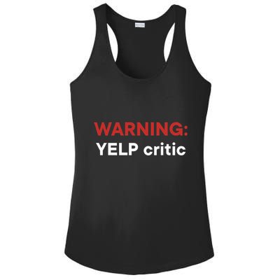 Warning Yelp Critic Funny Ladies PosiCharge Competitor Racerback Tank