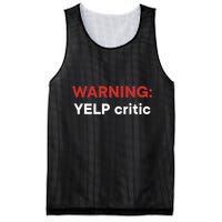 Warning Yelp Critic Funny Mesh Reversible Basketball Jersey Tank