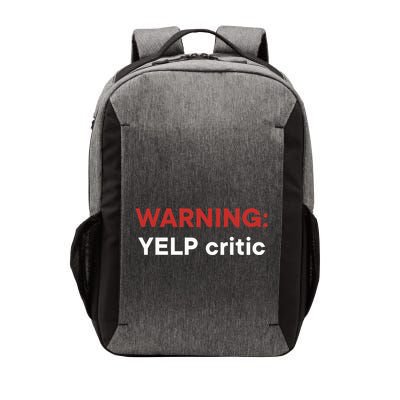 Warning Yelp Critic Funny Vector Backpack