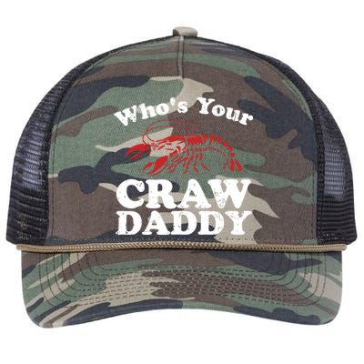 Who's Your Crawdaddy With Beads For Mardi Gras Carnival Gift Retro Rope Trucker Hat Cap