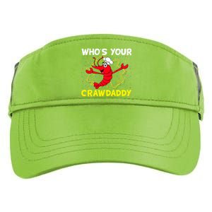 Whos Your Crawdaddy Mardi Gras Carnival Gift Beads Necklace Funny Gift Adult Drive Performance Visor