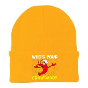 Whos Your Crawdaddy Mardi Gras Carnival Gift Beads Necklace Funny Gift Knit Cap Winter Beanie