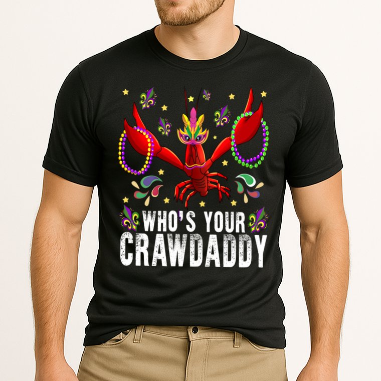 Whos Your Crawdaddy Mardi Gras Crawfish Jester Beads Funny Gift Cooling Performance Crew T-Shirt