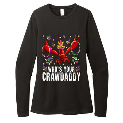 Whos Your Crawdaddy Mardi Gras Crawfish Jester Beads Funny Gift Womens CVC Long Sleeve Shirt