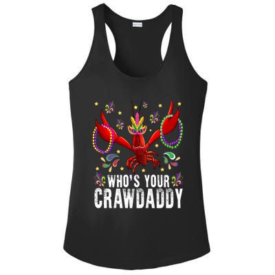 Whos Your Crawdaddy Mardi Gras Crawfish Jester Beads Funny Gift Ladies PosiCharge Competitor Racerback Tank