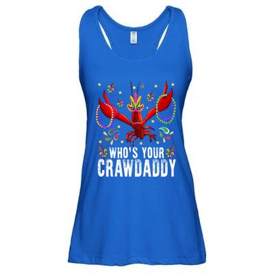 Whos Your Crawdaddy Mardi Gras Crawfish Jester Beads Funny Gift Ladies Essential Flowy Tank