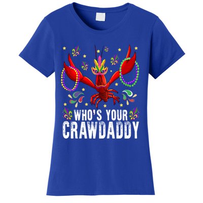 Whos Your Crawdaddy Mardi Gras Crawfish Jester Beads Funny Gift Women's T-Shirt