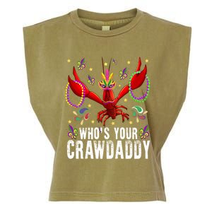 Whos Your Crawdaddy Mardi Gras Crawfish Jester Beads Funny Gift Garment-Dyed Women's Muscle Tee