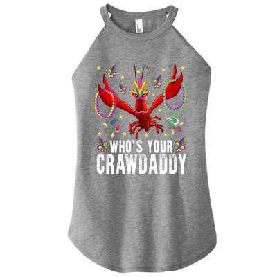 Whos Your Crawdaddy Mardi Gras Crawfish Jester Beads Funny Gift Women's Perfect Tri Rocker Tank