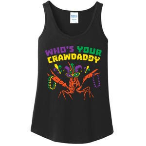 Whos Your Crawdaddy Crawfish Jester Beads Funny Mardi Gras Ladies Essential Tank