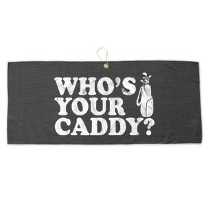 Whos Your Caddy Funny Golf Large Microfiber Waffle Golf Towel