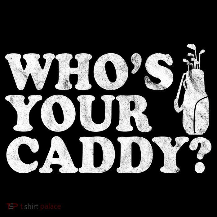 Whos Your Caddy Funny Golf Zip Tote Bag