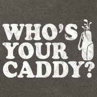 Whos Your Caddy Funny Golf Cotton Canvas Backpack