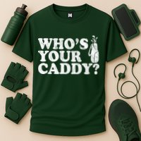 Whos Your Caddy Funny Golf Cooling Performance Crew T-Shirt