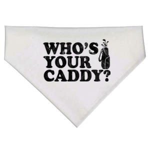 Whos Your Caddy Funny Golf USA-Made Doggie Bandana