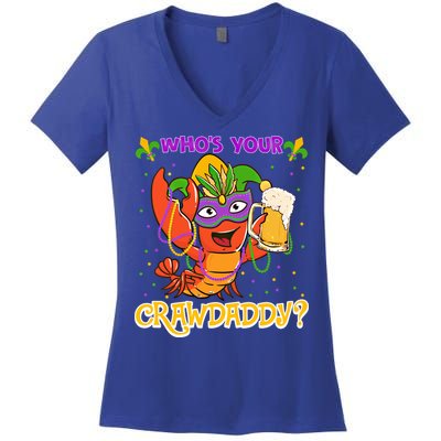 Who's Your Crawdaddy Crawfish Funny Mardi Gras Parade Great Gift Women's V-Neck T-Shirt