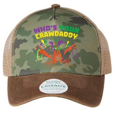 Whos Your Crawdaddy Crawfish Jester Beads Funny Mardi Gras Legacy Tie Dye Trucker Hat