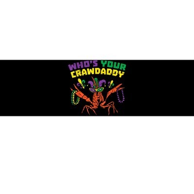 Whos Your Crawdaddy Crawfish Jester Beads Funny Mardi Gras Bumper Sticker