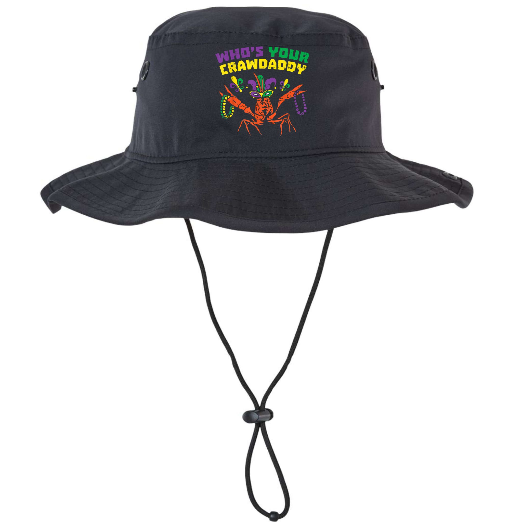 Whos Your Crawdaddy Crawfish Jester Beads Funny Mardi Gras Bucket Hat