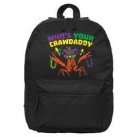 Whos Your Crawdaddy Crawfish Jester Beads Funny Mardi Gras 16 in Basic Backpack