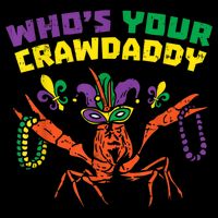 Whos Your Crawdaddy Crawfish Jester Beads Funny Mardi Gras 16 in Basic Backpack