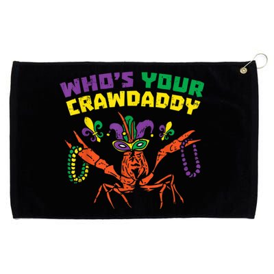 Whos Your Crawdaddy Crawfish Jester Beads Funny Mardi Gras Grommeted Golf Towel