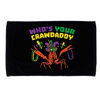 Whos Your Crawdaddy Crawfish Jester Beads Funny Mardi Gras Microfiber Hand Towel