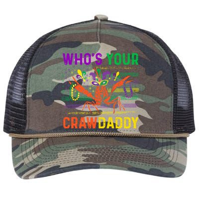 Who's Your Crawdaddy Crawfish Mardi Gras Carnival Outfit Cool Gift Retro Rope Trucker Hat Cap