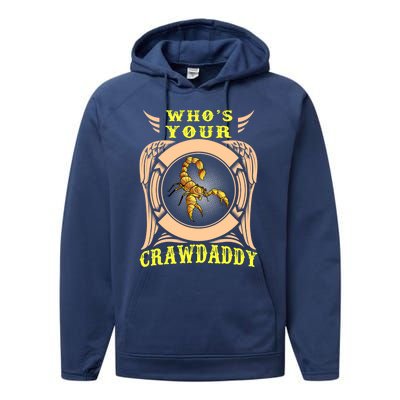 Who's Your Crawdaddy Crawfish Mardi Gras Gift Performance Fleece Hoodie