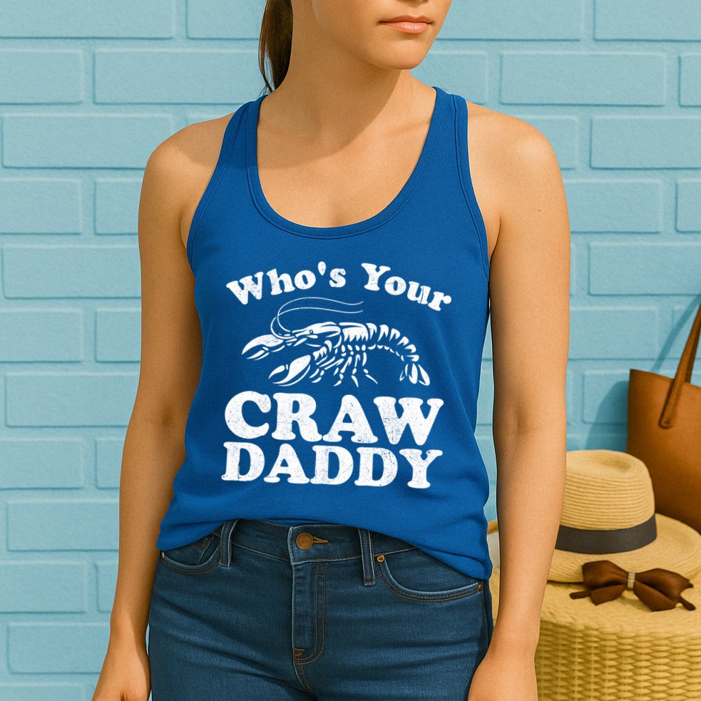 Who's Your Crawdaddy Funny Crawfish Boil Mardi Gras Cajun Cute Gift Womens Tank Top