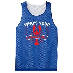 Who's Your Crawdaddy Funny Crawfish Boil Mardi Gras Gift Mesh Reversible Basketball Jersey Tank