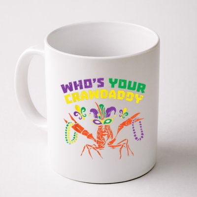 Whos Your Crawdaddy Crawfish Jester Beads Funny Mardi Gras Coffee Mug