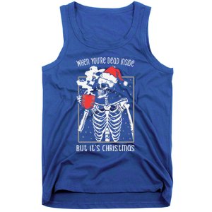 When YouRe Dead Inside But ItS Christmas Skeleton Coffee Cool Gift Tank Top