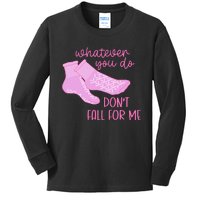 Whatever You Do DonT Fall For Me Funny Rn Pct Cna Nurse Kids Long Sleeve Shirt