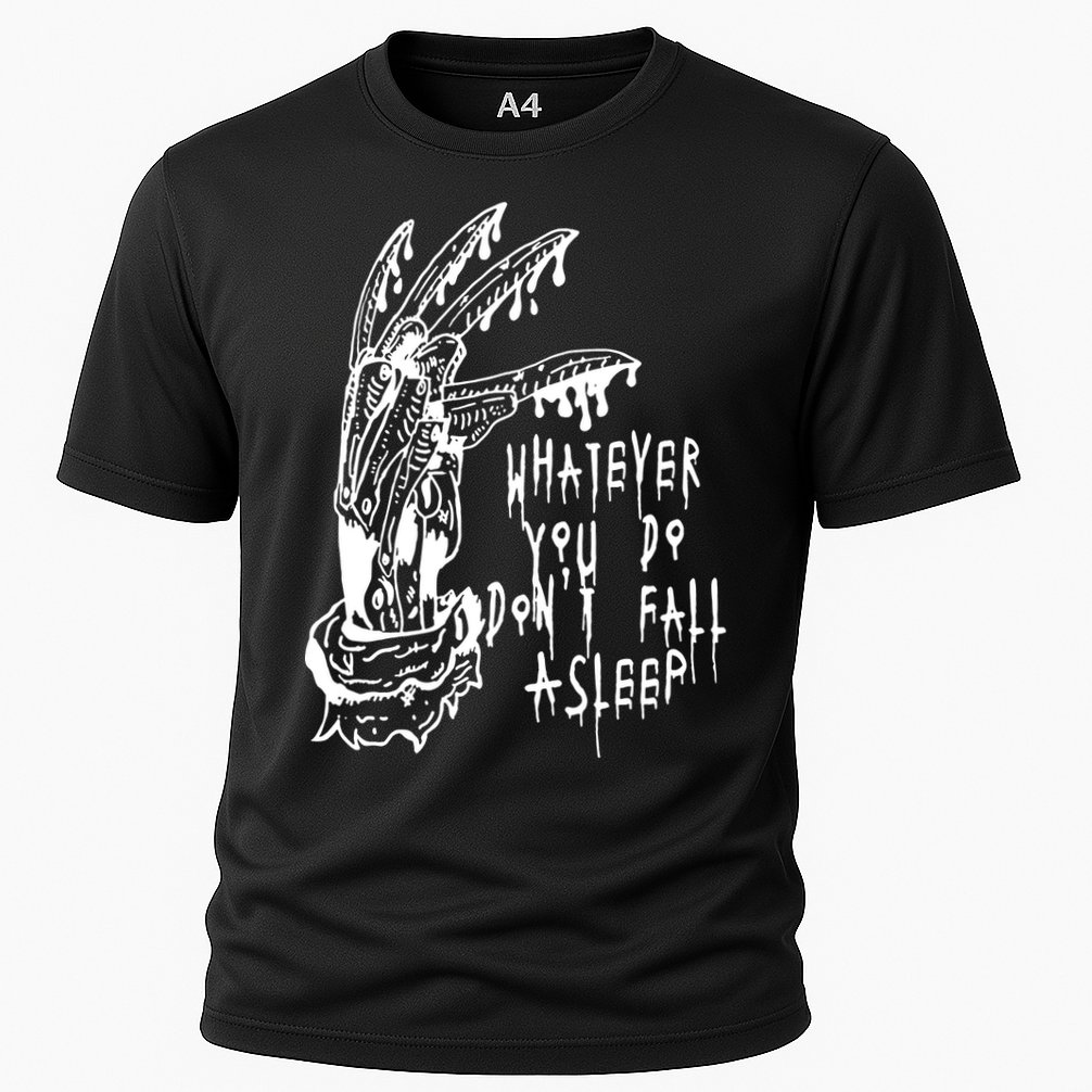 Whatever You Do Don't Fall Asleep Nightmare Horror Freddy Hand Halloween Costume Cooling Performance Crew T-Shirt
