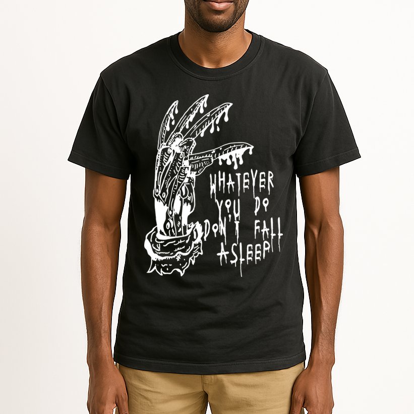 Whatever You Do Don't Fall Asleep Nightmare Horror Freddy Hand Halloween Costume Tall T-Shirt