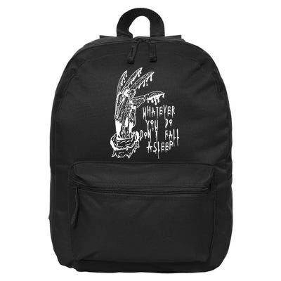 Whatever You Do Don't Fall Asleep Nightmare Horror Freddy Hand Halloween Costume 16 in Basic Backpack