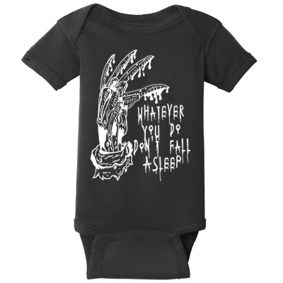 Whatever You Do Don't Fall Asleep Nightmare Horror Freddy Hand Halloween Costume Baby Bodysuit
