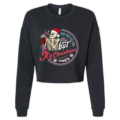 When YouRe Dead Inside But ItS Christmas Skeleton Humor Cute Gift Cropped Pullover Crew