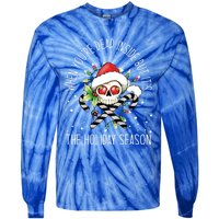 When YouRe Dead Inside But ItS Holiday Season Skull Santa Gift Tie-Dye Long Sleeve Shirt