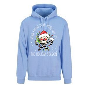 When YouRe Dead Inside But ItS Holiday Season Skull Santa Gift Unisex Surf Hoodie