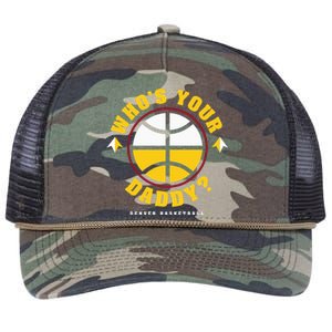 WhoS Your Daddy Denver Basketball Retro Rope Trucker Hat Cap