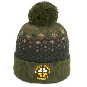 WhoS Your Daddy Denver Basketball The Baniff Cuffed Pom Beanie