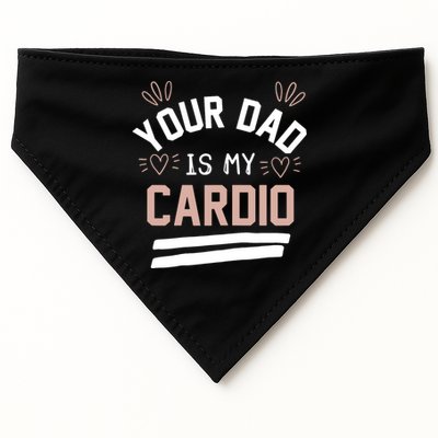 Womens YOUR DAD IS MY CARDIO USA-Made Doggie Bandana